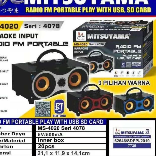 Speaker Aktif Bluetooth / Blutut Mitsuyama MS-4078