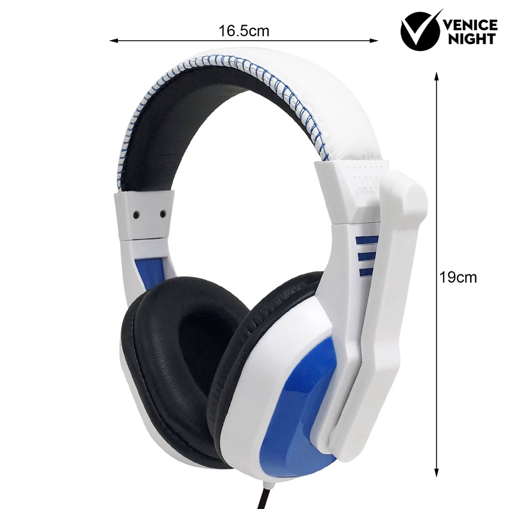 (VNEP) (Berkabel) PG-R023 Headset Gaming Profesional Stereo Soft Over-ear Headphone dengan Mikrofon untuk PC