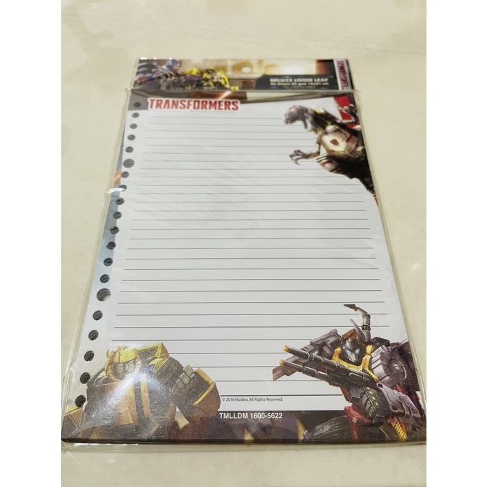 

isi kertas binder a5 adinata 50 lembar seri transformer OLS76