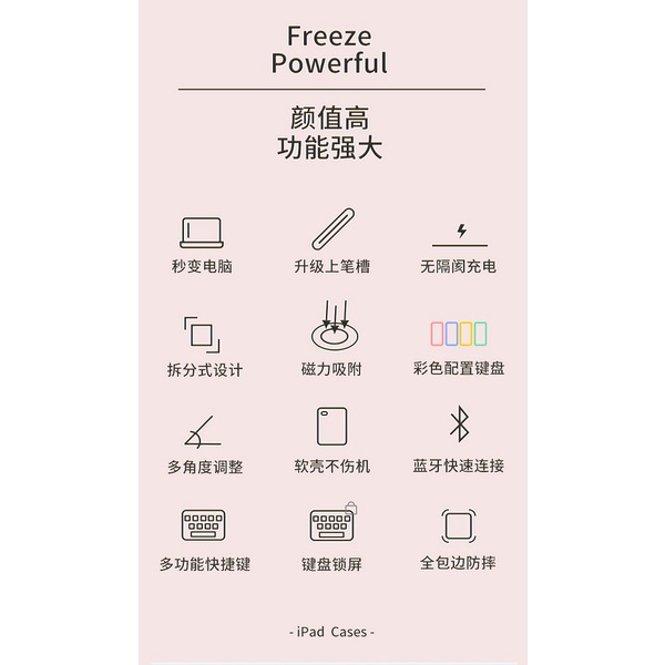 ROCKWARE RW-HK209D - Smart Keyboard Case iPd 10 2022 (10.9-inch)