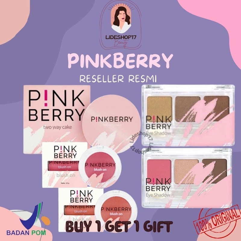 [CUCI GUDANG] PINKBERRY LOOSE POWDER EYE SHADOW BLUSH ON BEDAK EYESHADOW PINK BERRY