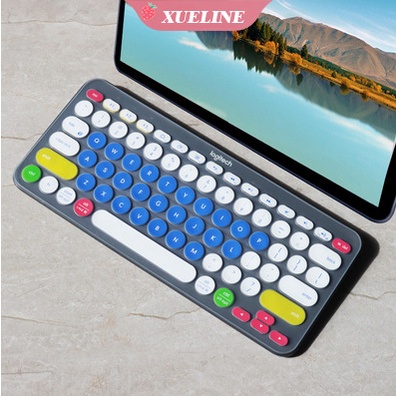 Logitech K380 K480 K580 skin cover Pelindung keyboard Silikon Anti Air / Debu Warna-Warni ZXL