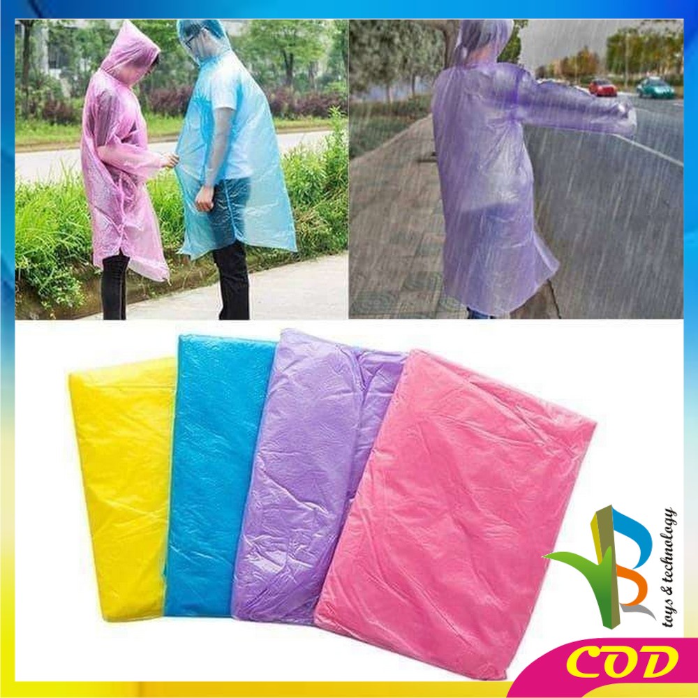 RB-C174 Jas Hujan Plastik Murah Sekali Pakai Disposable Raincoat Mantel Hujan Kantong Kresek