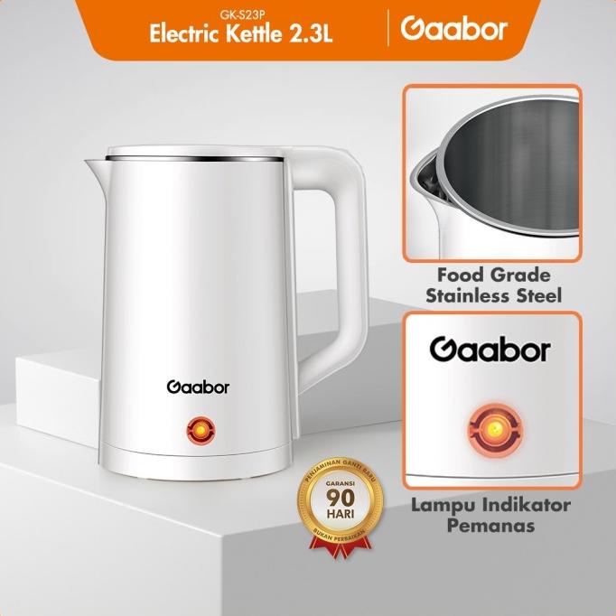 Gaabor Electric Kettle 2.3 L Kettle Listrik Pemanas Air/Teko Elektrik