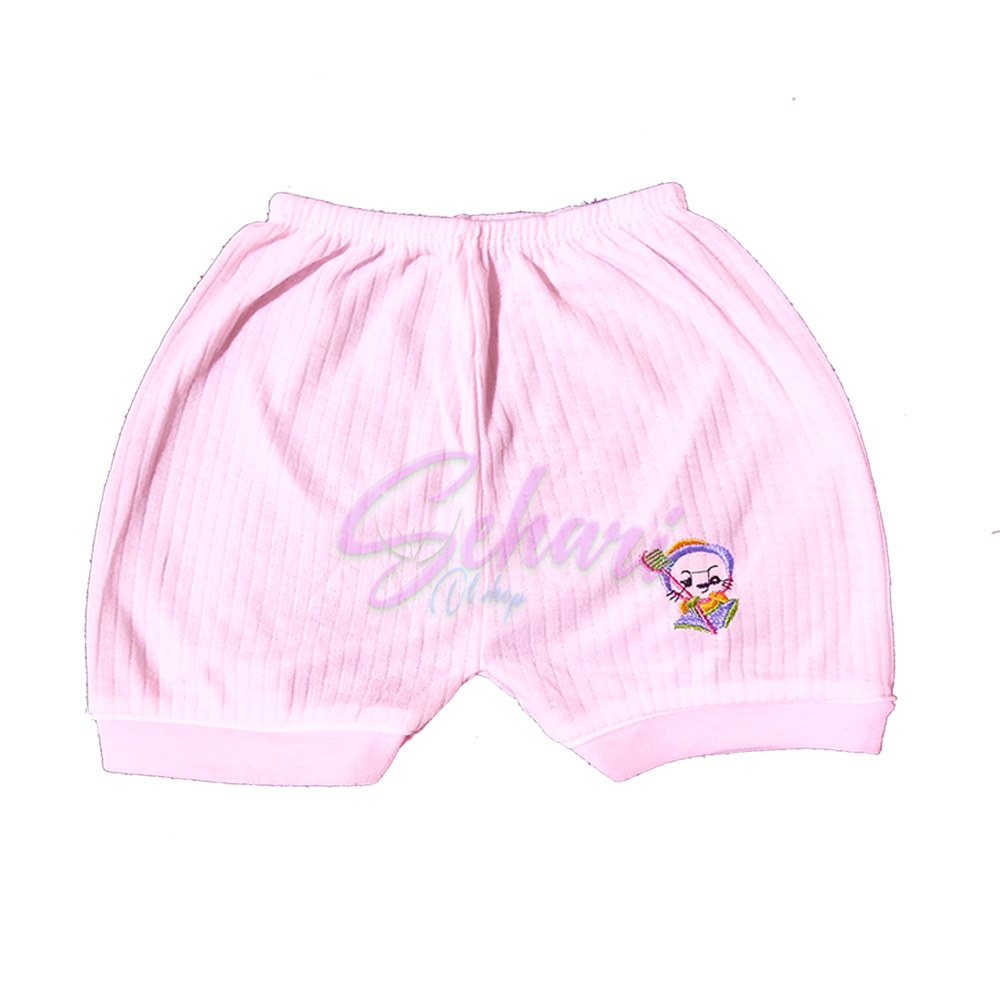 6 pcs- CELANA PENDEK  NEWBORN - 3 BULAN MOTIF KARTUN LUCU