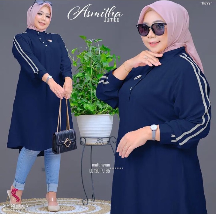 Asmitha Baju Tunik Busui Jumbo Murah Terbaru Ld 120