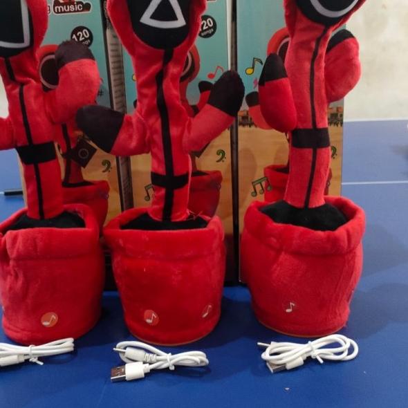 Kaktus Boneka Mainan Pintar Joget /Goyang/Bisa Ngomong Rekam - Polos Usb