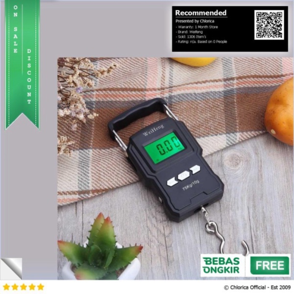 

Jual Weifeng Timbangan Digital Koper Electronic Scale 75kg Akurasi 10g - WH - Hitam Weifeng Limited