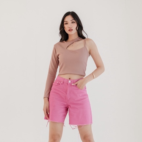 [TAVIA] CELIN KNIT TOP / BAJU WANITA LENGAN PANJANG /  BAJU CROP WANITA LENGAN PANJANG / CROP TOP / ATASAN WANITA / ATASAN CROP