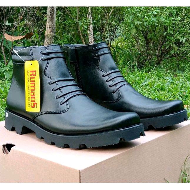 SEPATU PDH Terbaru/ DINAS/ KANTORAN TNI POLRI SECURITY  Outsole radial kulit asli