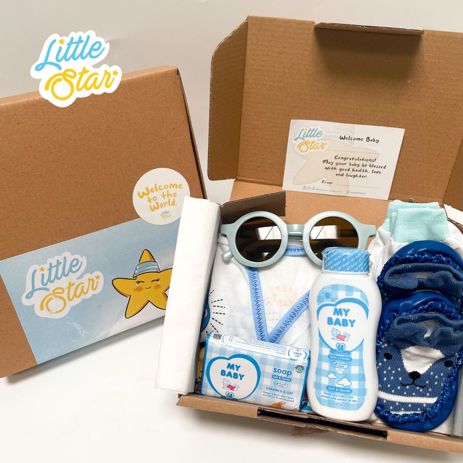 Little Star Simple Baby Hampers Bayi Newborn Baby Gift Set Unisex Premium - Set 7