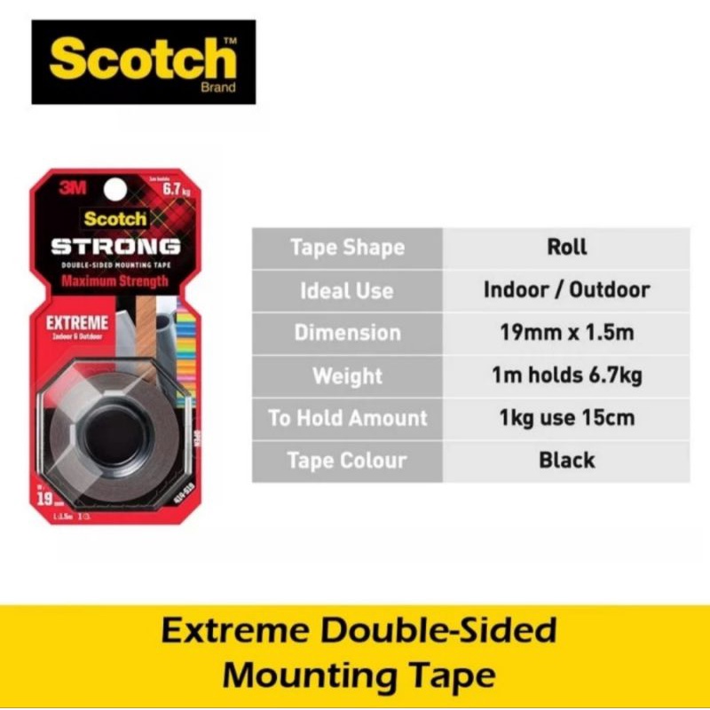 

Scotch 3M Double Sided Tape Extreme Super Strong