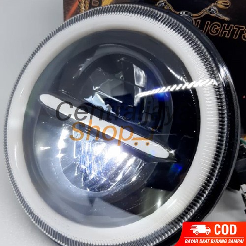 Lampu LED DAYMAKER 7Inch Bulat DD-34 Fullring Universal Motor & Mobil