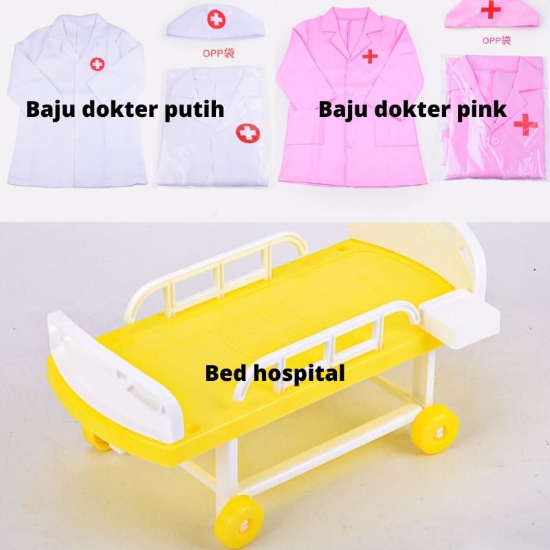 Baju anak mainan dokter/bed hospital/mainan pelengkapan dokter