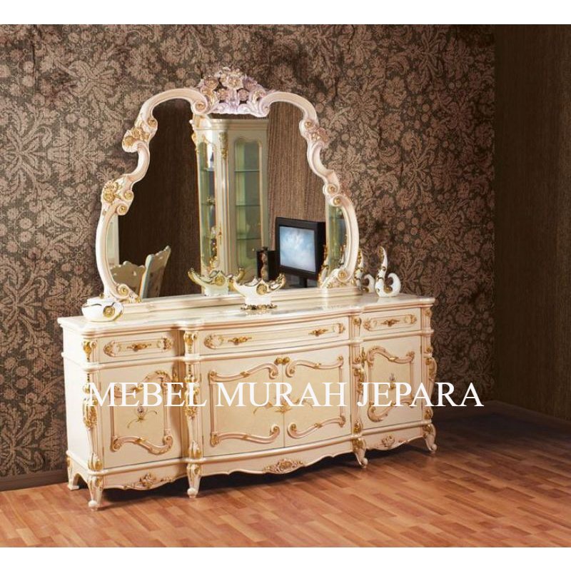 MEBEL BUFET HIAS CERMIN LUXURY MEWAH. BUFET PAJANGAN. BUFET HIAS UKIR MURAH