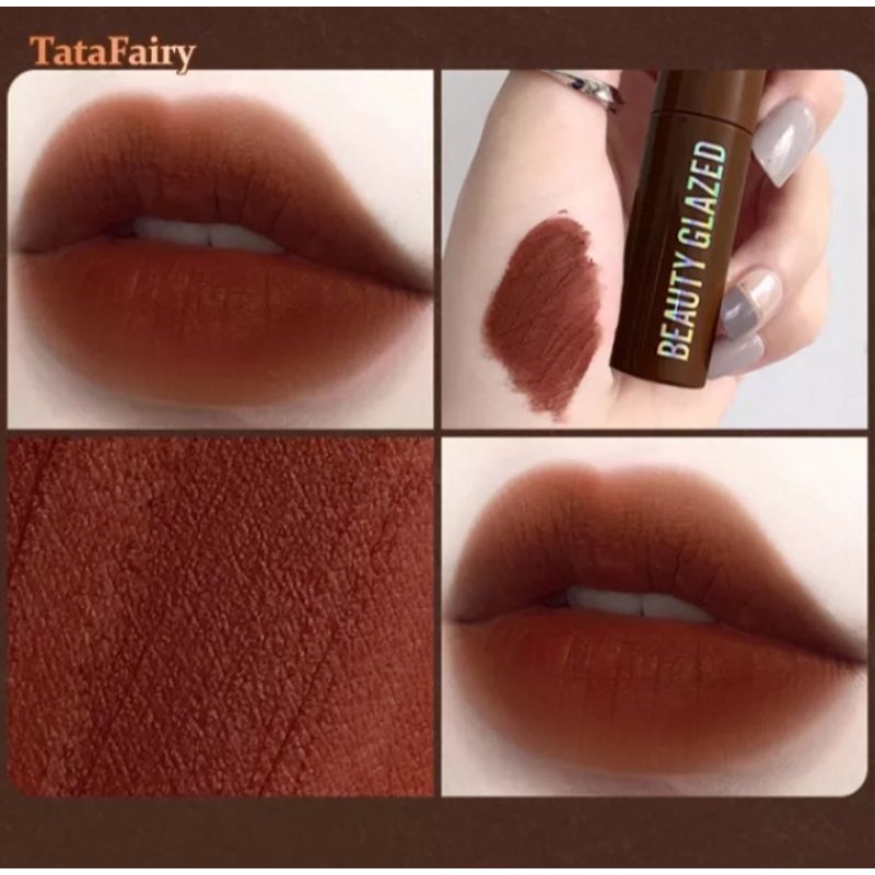 FS_SHOOP 【lipstik Matte】Beauty Glazed Lipstik Matte Beludru, Lipstip Tahan Air Dan Tahan Lama Bibir 