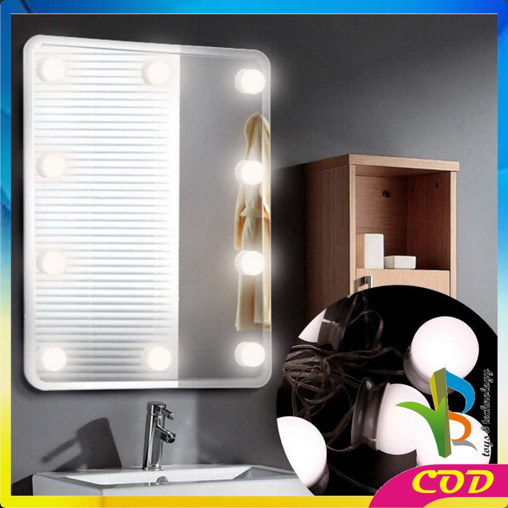 RB-K2 Lampu Led Meja Rias Make Up | Lampu Kaca Rias Vanity Mirror Light ( 10 Bohlam )