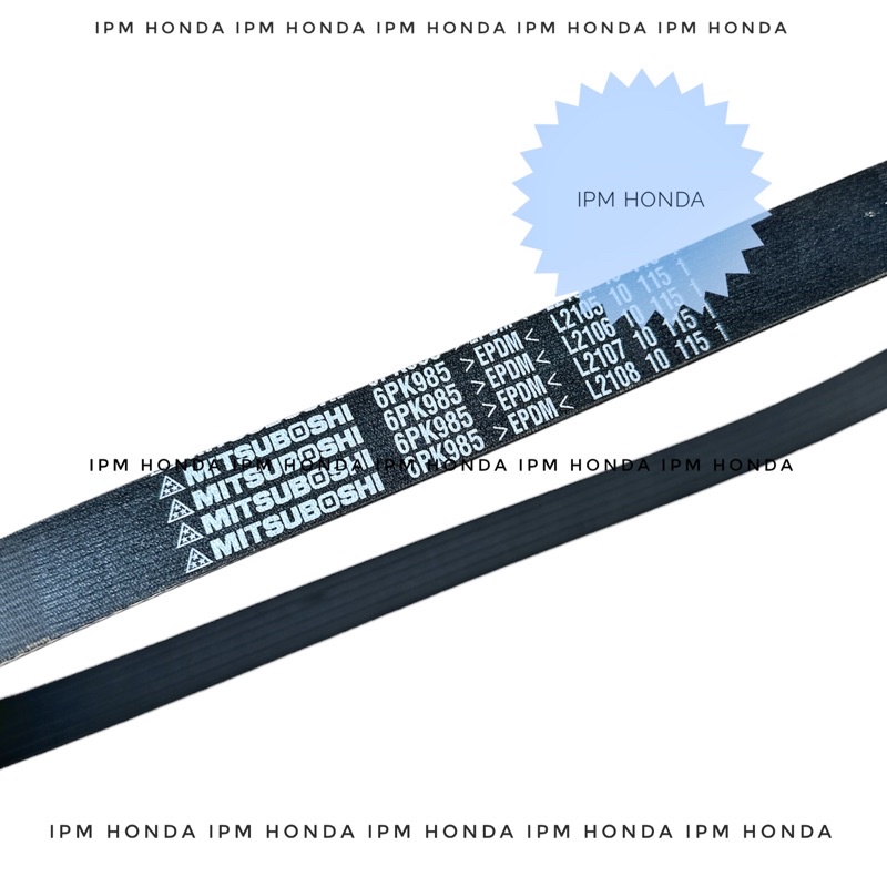 6PK 985 986 Fanbelt Fan Belt Tali Kipas Honda Civic Es VTIS Century 2001-2005 Stream 1.7 1700cc 2002-2006 38920 PLR