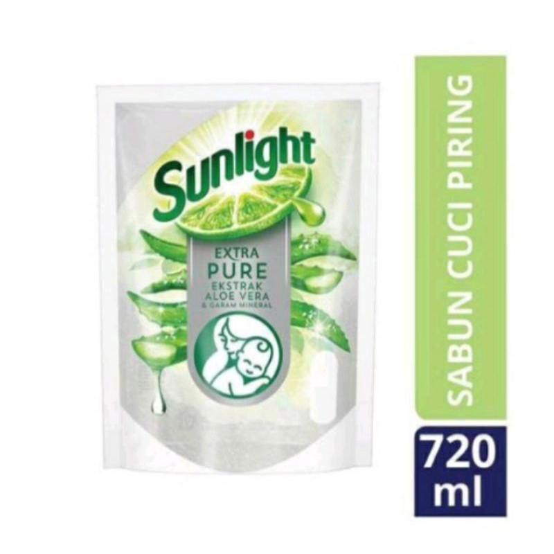 READY MAU BRP CHAT AJA‼️SUNLIGHT extra PURE ALOEVERA 720ML