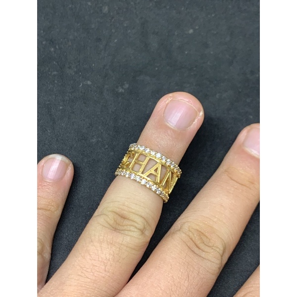 cincin emas asli kdr 700 model chanel bermata