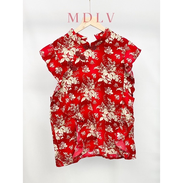 MDLV ~  0281# Baju CNY Plumera Cheongsam Top Imlek Sincia Import