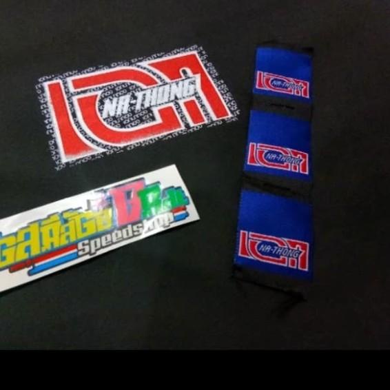 Sarung Jok Kulit Jok Nathong + Emblem Logo Nathong Original Thailand. - Hitam