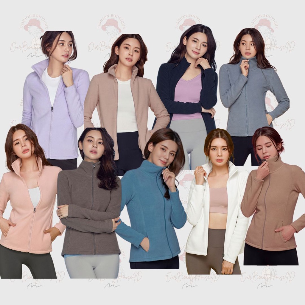 [10 Warna] STL Jaket Wanita Mono Fleece Jacket