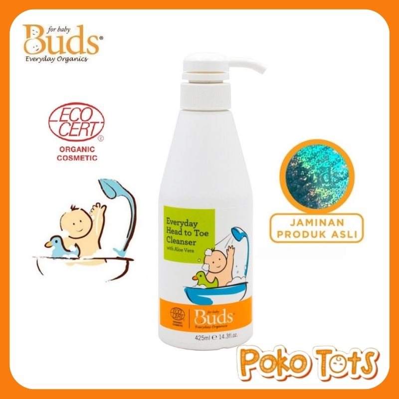 Buds Organics Everyday Head to Toe Cleanser 425ml Sabun dan Shampo Bayi Organik BEO Everyday Organic