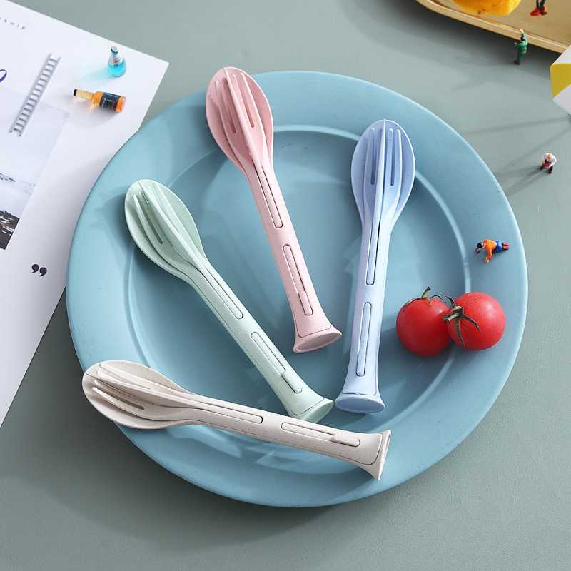 KR Set Sendok Garpu Pisau Alat Perlengkapan Makan Nordic Cutlery Set 3 In 1