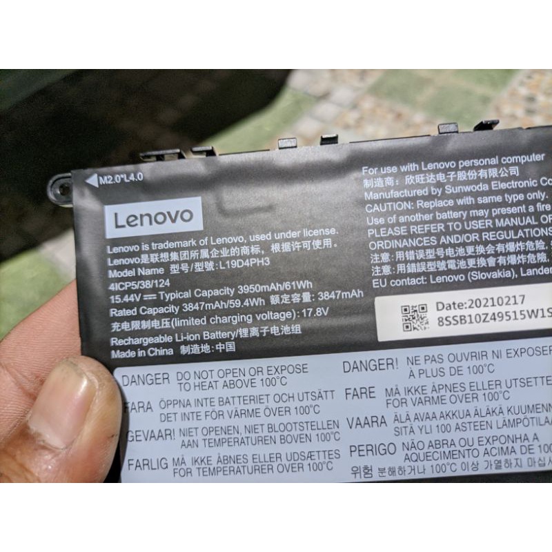 New Baterai LENOVO Yoga Slim 7 Pro-14 L19C4PH3 L19M4PH3 L19D4PH3 ORI