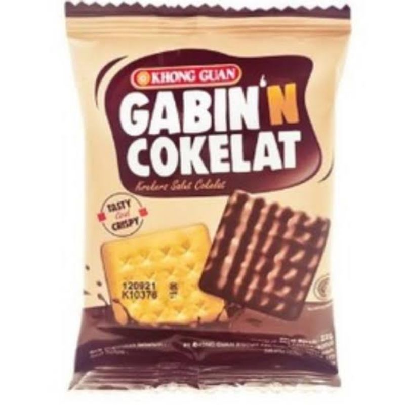 Biskuit Khong Guan Gabin Cokelat pak isi 10 pcs