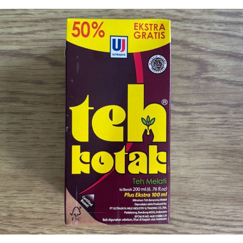 

Minuman Teh Kotak Teh Melati 200ml + 100ml