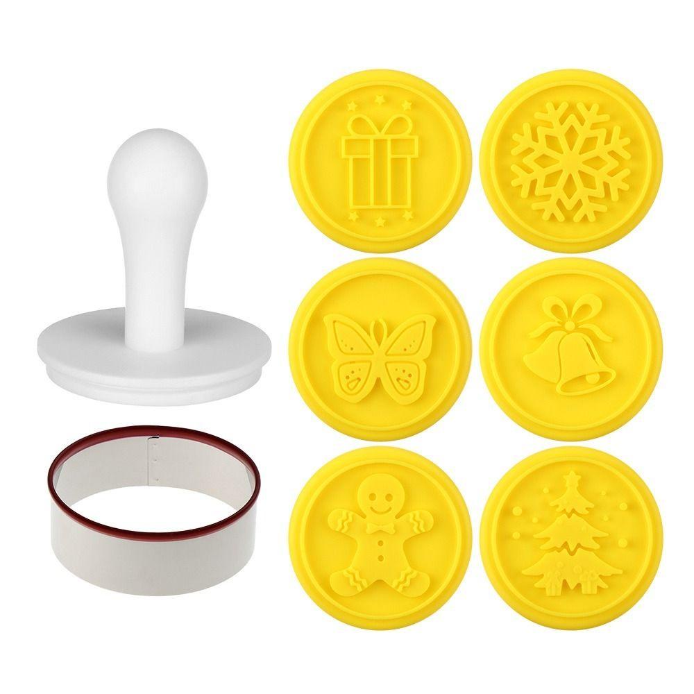 Top 8pcs/set Cetakan Biskuit DIY Pastry Decorating Baking Mold Cetakan Stempel Cookie Plastik