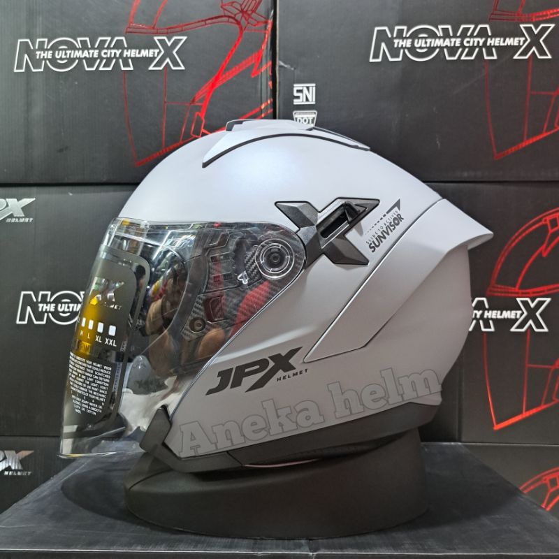 helm jpx nova x solid dark grey doff