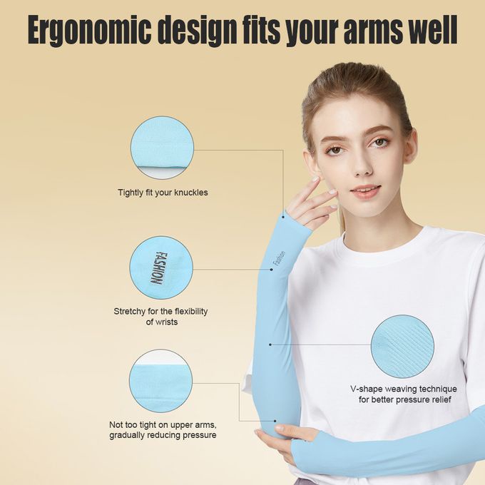 Manset Sarung Lengan Muslim Panjang Polos Handsock Arm Sleeve Spandek - MIKHAMART