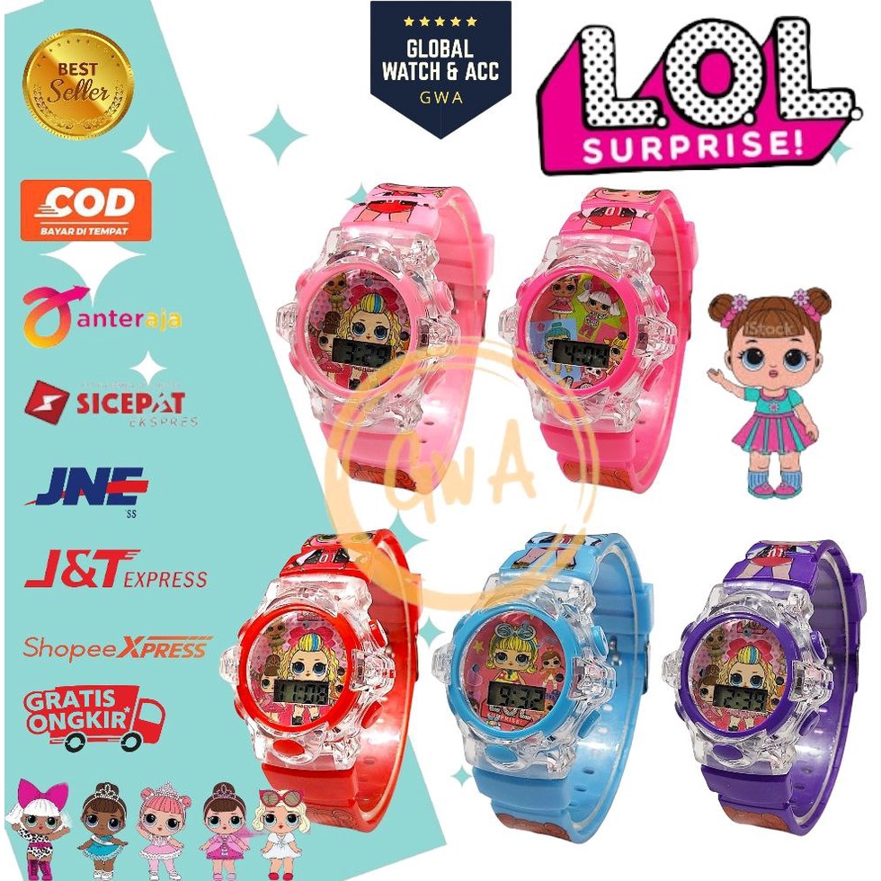 Jam Tangan Anak Musik Lampu Melody Karakter Cewek Digital Anak Karakter Musik Lampu