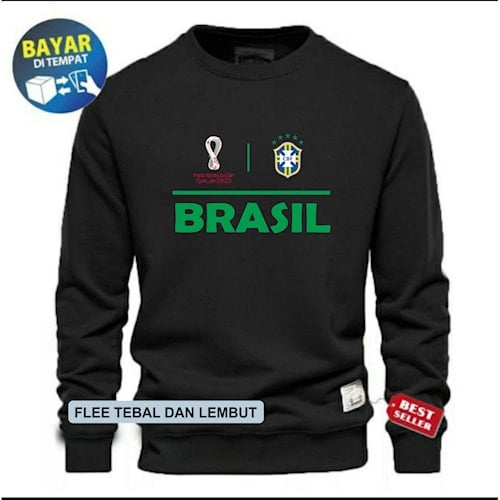 Sweater Pria Distro Piala Dunia Qatar Brasil