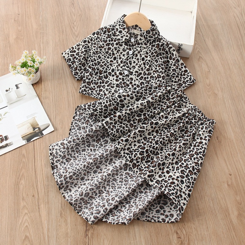 SETELAN PAKAIAN ANAK PEREMPUAN LEOPARD / PAKAIAN IMPORT / MOTIF MACAN