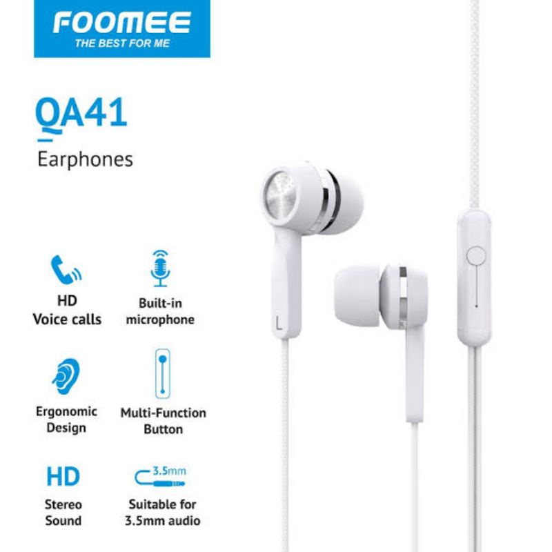 HEADSET-EARPHONE FOOMEE QA41 ORIGINAL