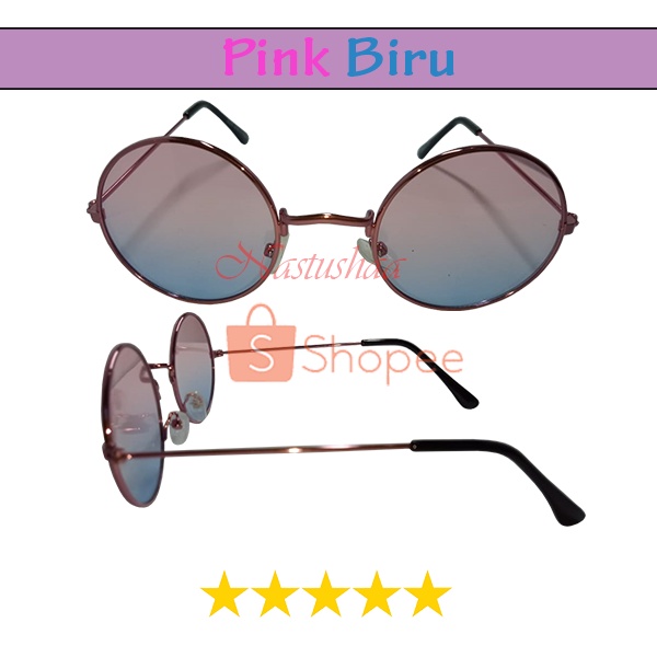 Boboho Kacamata Bulat Anak Laki Laki Perempuan Sunglasses Lensa Gradasi Kaca Mata Bulet Gaya Murah Cowok Cewek Keren NOCASE