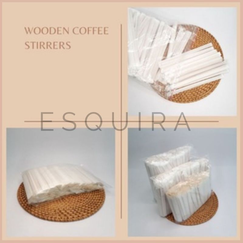 Wooden Coffee Stirrers / Kayu Pengaduk Kopi 18 cm &amp; 19 Cm / 100 Pcs /WS0918, WS0919