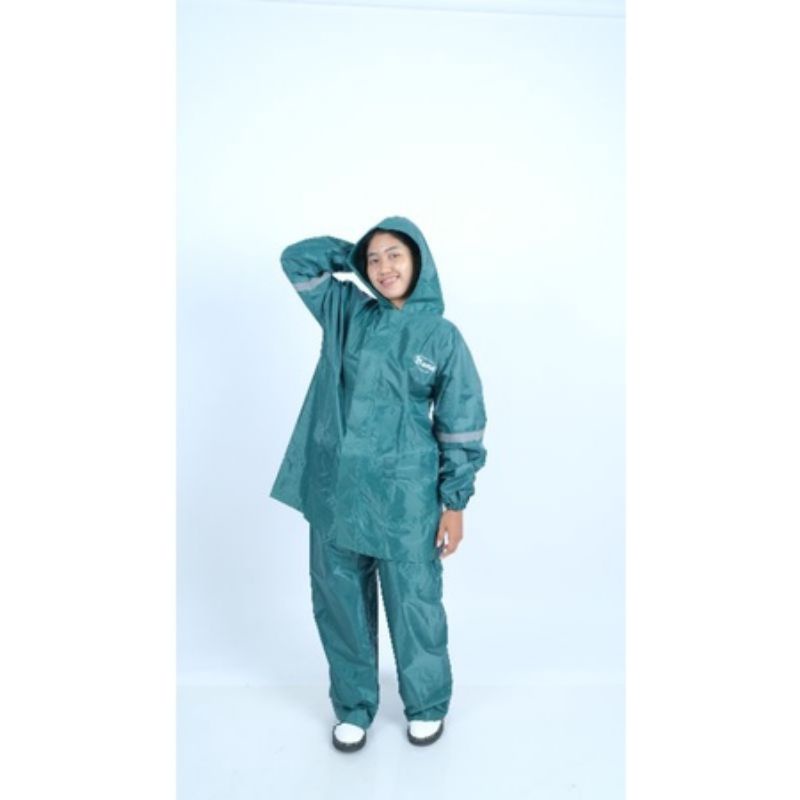 Jas Hujan Spin Jaket Celana Triton Jumbo XXL
