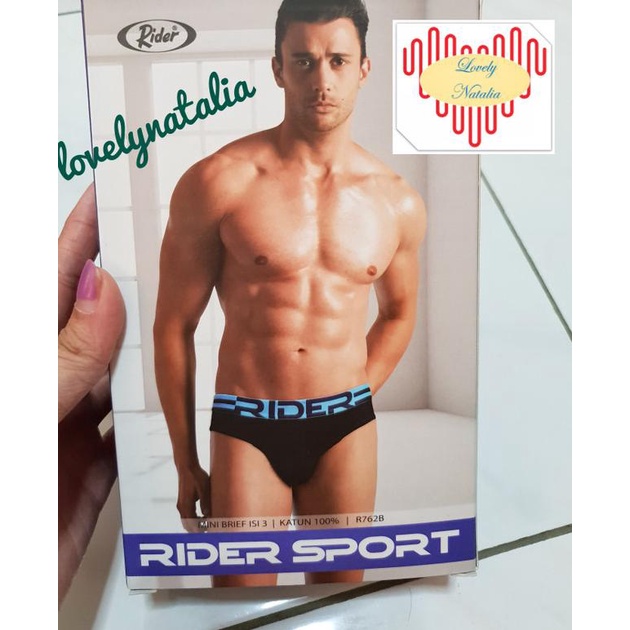 Rider Sport Celana Dalam / CD R762B / 1 box= 3Pcs - M