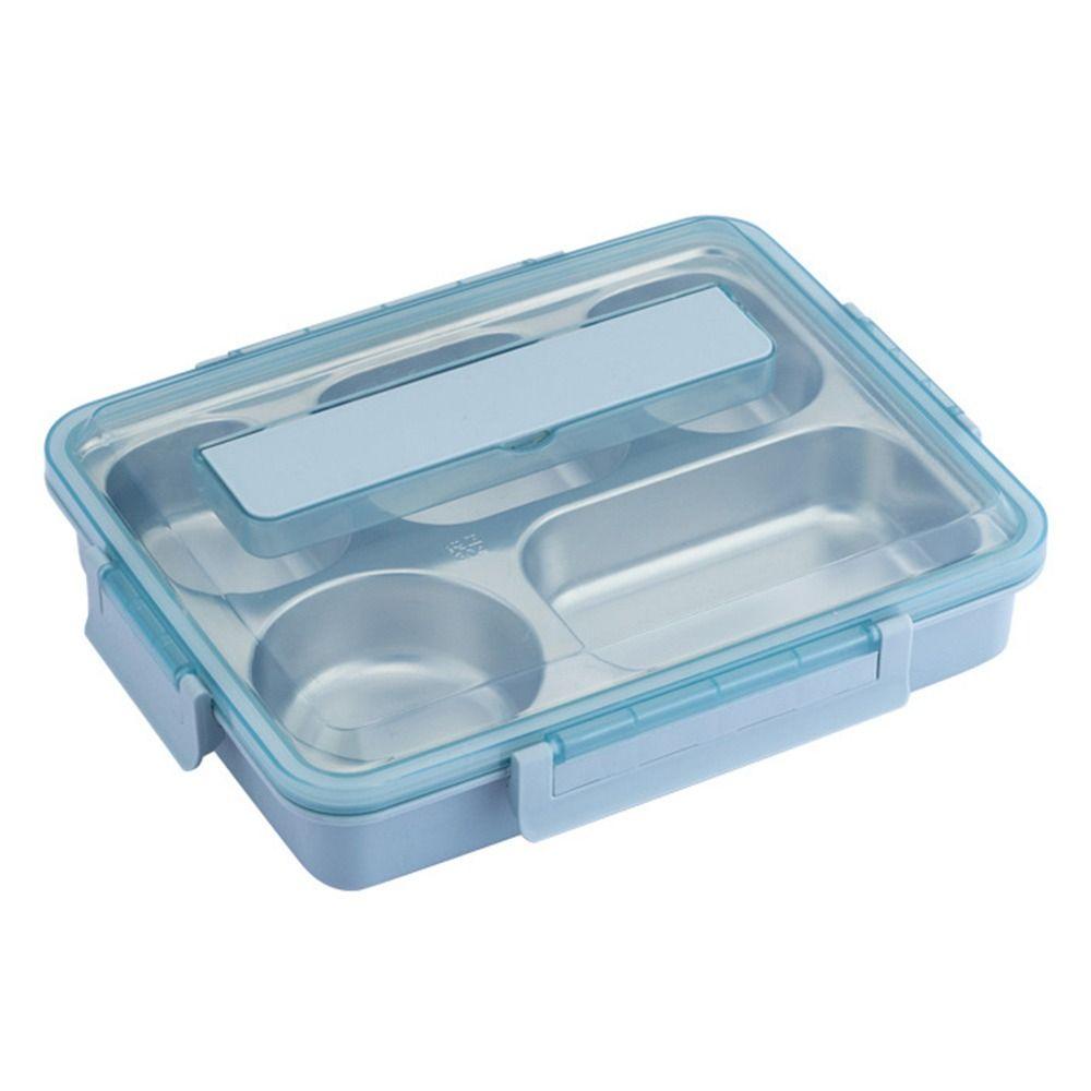 Preva Lunch Box Microwavable Rectangle Grid Untuk Pelajar Pekerja Kantor Wadah Makanan