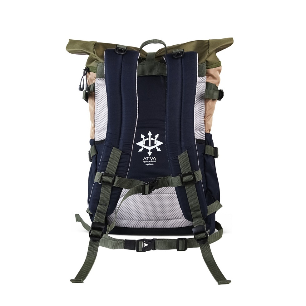 SAVANA JADE ORIGINAL x ATVA Tas Ransel Outdoor Casual Pria Wanita Daily Backpack Kuliah Kampus Sekolah Tas Punggung Laptop Ukuran Besar 14 15 16 Inch Traveling Carrier Bagpack Rolltop Adventure Daypack Premium Roll Top Travel Bag Terbaru Kekinian Branded