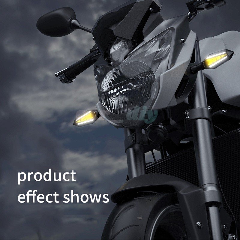 2 Pcs Lampu Sein Belakang Motor LED Warna Amber Untuk Kawasaki Z750R Z750S Z800 E version ER6n Z800 Z1000