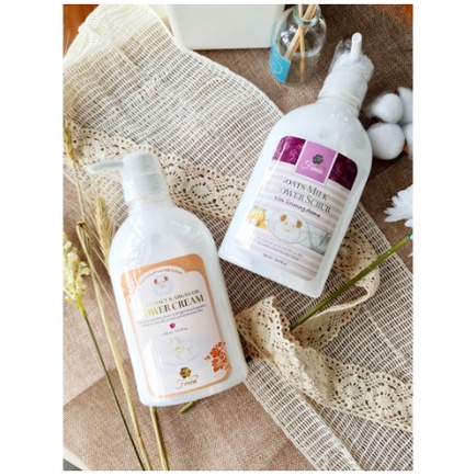 Femia Goat's Milk Shower Cream &amp; Scrub 500 ml | Sabun Susu