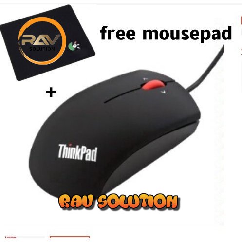 Mouse gaming Lenovo Thinkpad original kable optical usb mogouo+mousepad PROMO /Mouse mogouo-Hitam / Lenovo Thinkpad mouse mogouo  - RAV SOLUTION