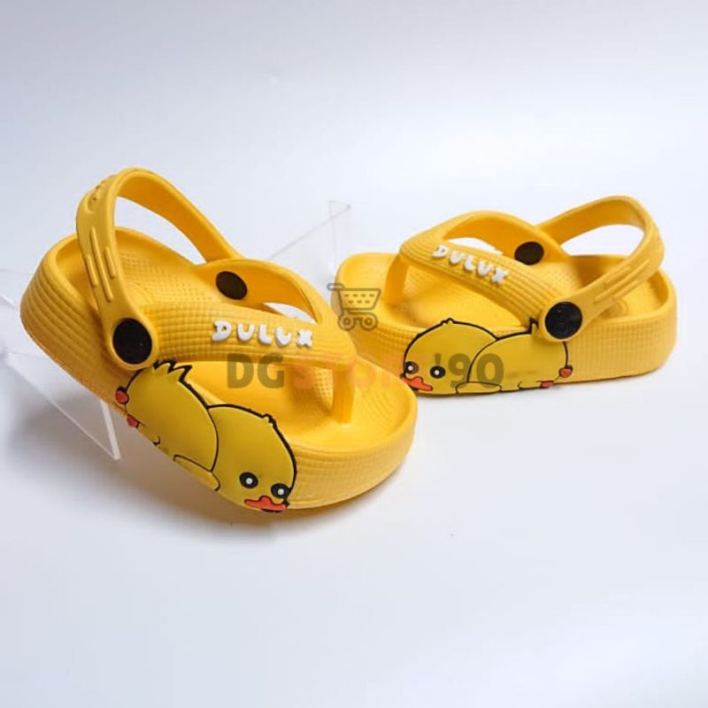 Sandal Anak japit Tali Belakang Karakter Bebek20-25