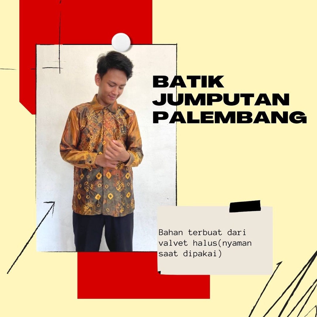 Baju Atasan Batik Pria Batik Couple Kemeja Pria Batik Songket Batik Jumputan Palembang Lengan Panjan